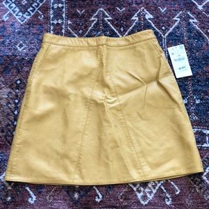 Zara Leather Mini Skirt